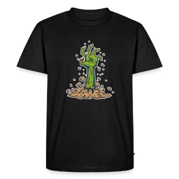 Zombie - Men's Premium Organic T-Shirt - black - Front - Nico (187cm)