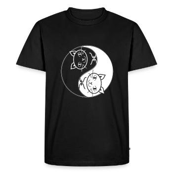 Yin Yang - T-shirt Premium bio Homme - noir - Devant - Nico (187cm)