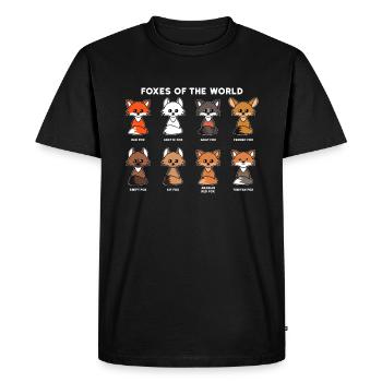 Foxes of this world - Men's Premium Organic T-Shirt - black - Front - Nico (187cm)