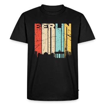Capital Berlin - Men's Premium Organic T-Shirt - black - Front - Nico (187cm)