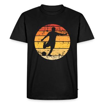 Footballeurs - T-shirt Premium bio Homme - noir - Devant - Nico (187cm)
