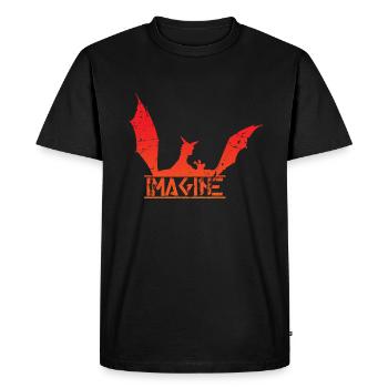 Kite - Men's Premium Organic T-Shirt - black - Front - Nico (187cm)