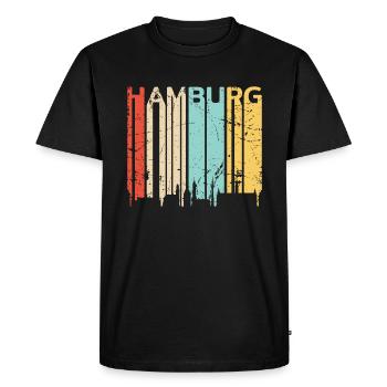 Hambourg - T-shirt Premium bio Homme - noir - Devant - Nico (187cm)
