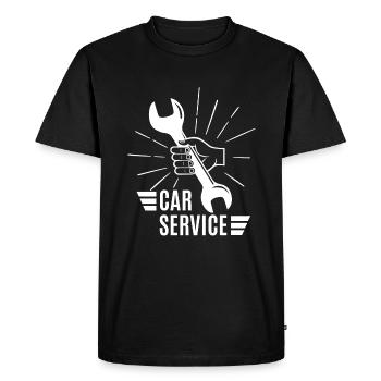 Auto mécanicien - T-shirt Premium bio Homme - noir - Devant - Nico (187cm)