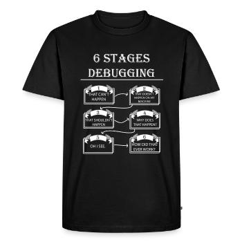Debugging - Men's Premium Organic T-Shirt - black - Front - Nico (187cm)