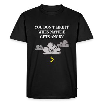 La nature en colère - T-shirt Premium bio Homme - noir - Devant - Nico (187cm)