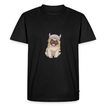 Suède Pug Suédois Viking Viking Cadeau - T-shirt Premium bio Homme - noir - Devant - Nico (187cm)