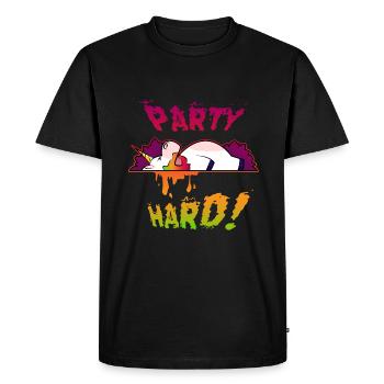 Fête Hard Licorne - T-shirt Premium bio Homme - noir - Devant - Nico (187cm)