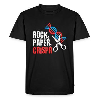 Pierre Papier Crispr - T-shirt Premium bio Homme - noir - Devant - Nico (187cm)