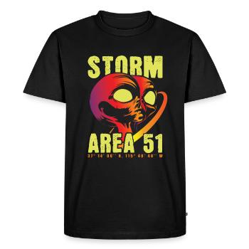 Storm Area 51 - T-shirt Premium bio Homme - noir - Devant - Nico (187cm)