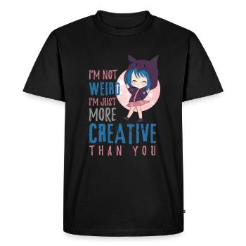 Anime Chibi Créatif - T-shirt Premium bio Homme - noir - Devant - Nico (187cm)