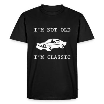 Classic Car - Men's Premium Organic T-Shirt - black - Front - Nico (187cm)