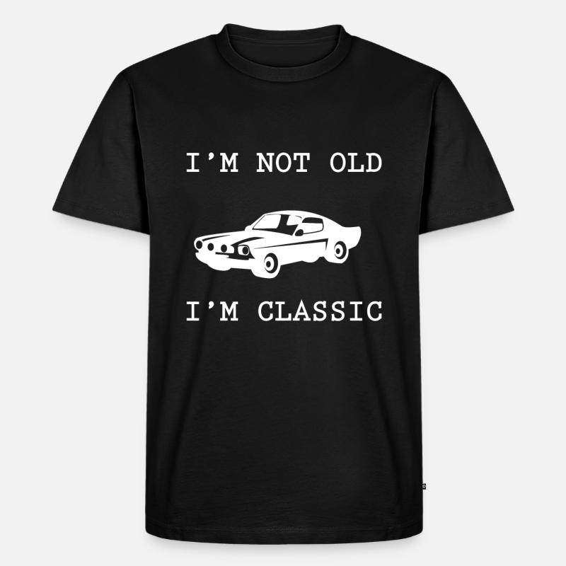 Classic Car - Männer Premium Bio T-Shirt - Schwarz