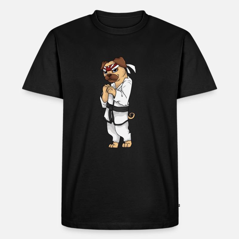 Karate - Männer Premium Bio T-Shirt - Schwarz
