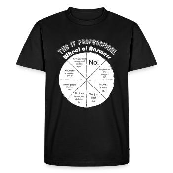 Computer Support Funny - Men's Premium Organic T-Shirt - black - Front - Nico (187cm)