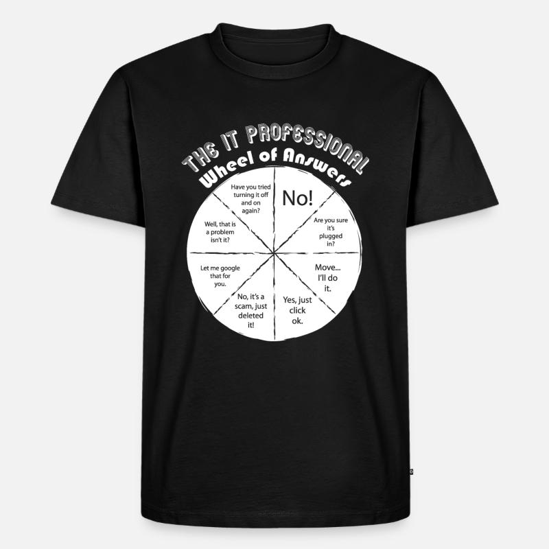 Computer Support Funny - Men's Premium Organic T-Shirt - black
