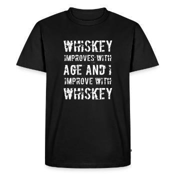 whisky - T-shirt Premium bio Homme - noir - Devant - Nico (187cm)