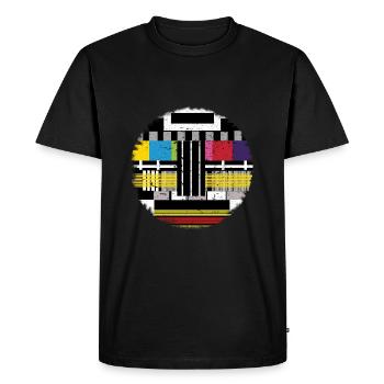 Image de test de télévision rétro - T-shirt Premium bio Homme - noir - Devant - Nico (187cm)