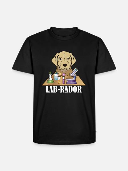 Jeu de mots Labrador - T-shirt Premium bio Homme - noir
