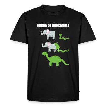 Emergence des dinosaures - T-shirt Premium bio Homme - noir - Devant - Nico (187cm)