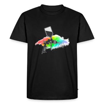 paint - Men's Premium Organic T-Shirt - black - Front - Nico (187cm)