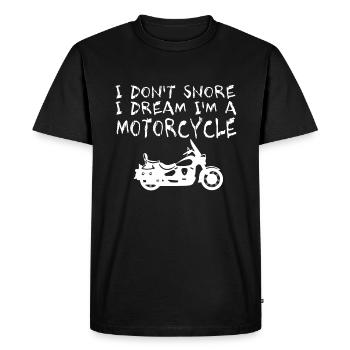 Je ne ronfle pas, je suis une moto - T-shirt Premium bio Homme - noir - Devant - Nico (187cm)