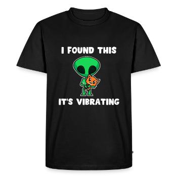 Cat alien - Men's Premium Organic T-Shirt - black - Front - Nico (187cm)