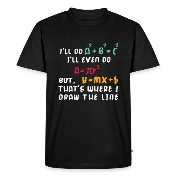 Math nerd - T-shirt Premium bio Homme - noir - Devant - Nico (187cm)