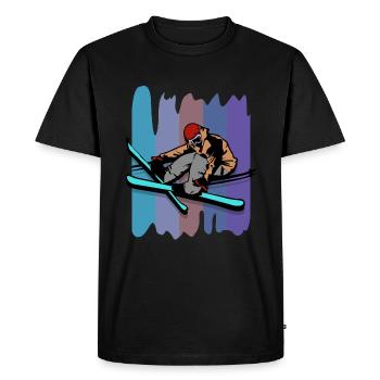 Ski acrobatique - T-shirt Premium bio Homme - noir - Devant - Nico (187cm)