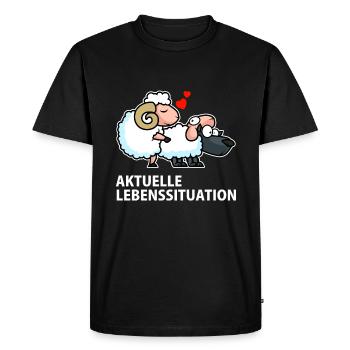 Current life situation Funny - Men's Premium Organic T-Shirt - black - Front - Nico (187cm)