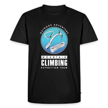 Expédition alpiniste - T-shirt Premium bio Homme - noir - Devant - Nico (187cm)
