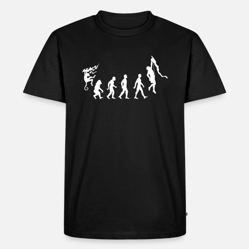 Evolution du grimpeur - T-shirt Premium bio Homme - noir