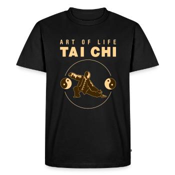 Tai chi - T-shirt Premium bio Homme - noir - Devant - Nico (187cm)