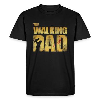 Le papa qui marche - T-shirt Premium bio Homme - noir - Devant - Nico (187cm)