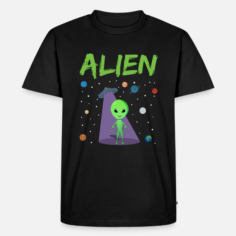 Alien - Männer Premium Bio T-Shirt - Schwarz