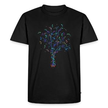 Arbre de libellules - T-shirt Premium bio Homme - noir - Devant - Nico (187cm)