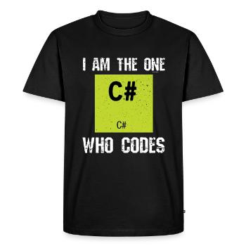 Programming C # Codes - Men's Premium Organic T-Shirt - black - Front - Nico (187cm)