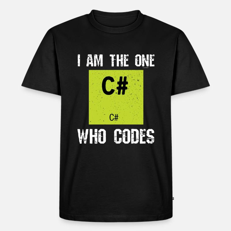 C# Coden Programmieren - Männer Premium Bio T-Shirt - Schwarz