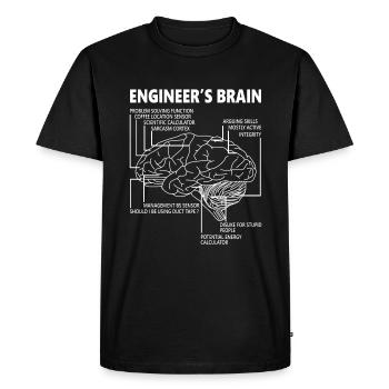 engineer - Men's Premium Organic T-Shirt - black - Front - Nico (187cm)