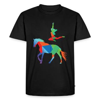 Voltige - T-shirt Premium bio Homme - noir - Devant - Nico (187cm)