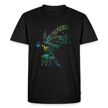 Bird of music - Men's Premium Organic T-Shirt - black - Front - Nico (187cm)