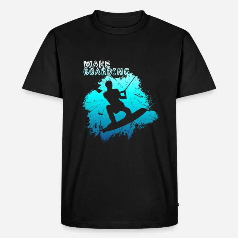 Wakeboard - Männer Premium Bio T-Shirt - Schwarz
