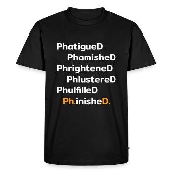 Doctorat inishe.D. Promotion Drôle - T-shirt Premium bio Homme - noir - Devant - Nico (187cm)