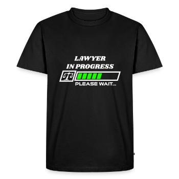 Lawyer in the works - Men's Premium Organic T-Shirt - black - Front - Nico (187cm)