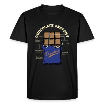 Chocolate Anatomy Funny Chocolatier - Men's Premium Organic T-Shirt - black - Front - Nico (187cm)
