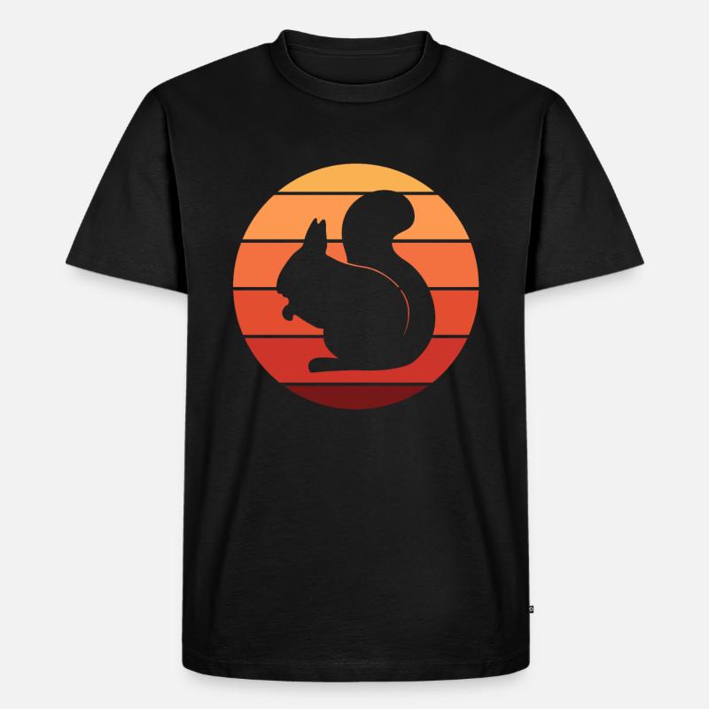 Eichhörnchen - Männer Premium Bio T-Shirt - Schwarz