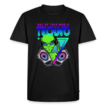 Techno hors de ce monde extraterrestre extraterrestre - T-shirt Premium bio Homme - noir - Devant - Nico (187cm)