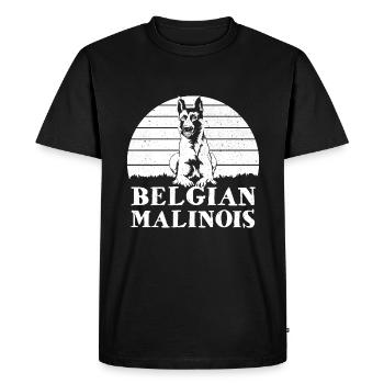 Malinois - Men's Premium Organic T-Shirt - black - Front - Nico (187cm)