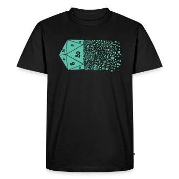 Stylo et papier disparaissant cube - T-shirt Premium bio Homme - noir - Devant - Nico (187cm)