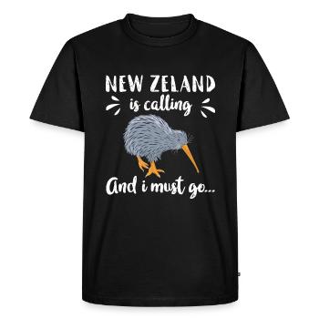 Kiwi de Nouvelle-Zélande - T-shirt Premium bio Homme - noir - Devant - Nico (187cm)
